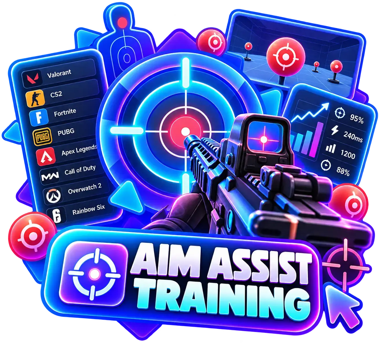 أداة تدريب الإيم والتصويب (Aim Trainer) — تحسين دقة الماوس وسرعة التصويب للألعاب أونلاين مجانًا